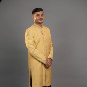 Golden Embellished Sherwani